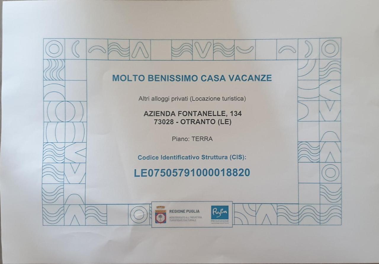 Molto Benissimo Daire Otranto Dış mekan fotoğraf
